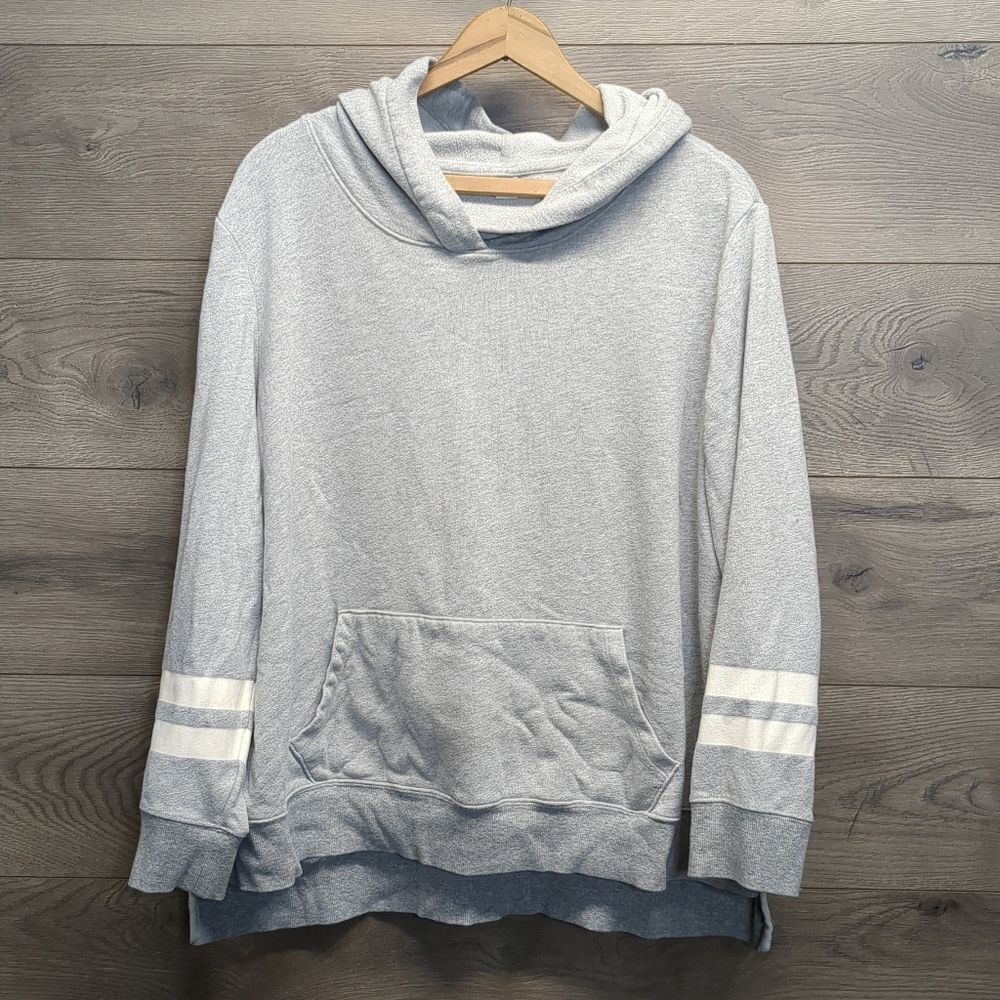 Old Navy Pullover Gray Hoodie With Stripes Hoodie Women's Plus XXL